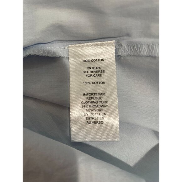 Chelsea & Theodore Light Blue Puff Sleeve Top XS 100% Cotton Made In India - Picture 8 of 12